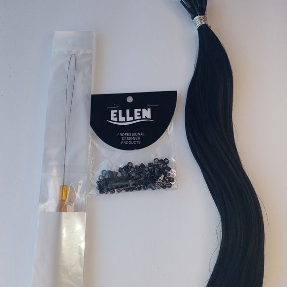 Student itip kit - 18" itips hair extensions , 50 beads , one wire loop needle - Picture 4 of 11